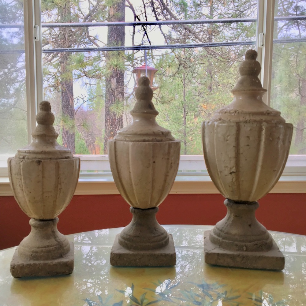 Set Of Stone Urns